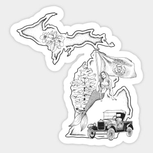 Michigan Mermaid Sticker